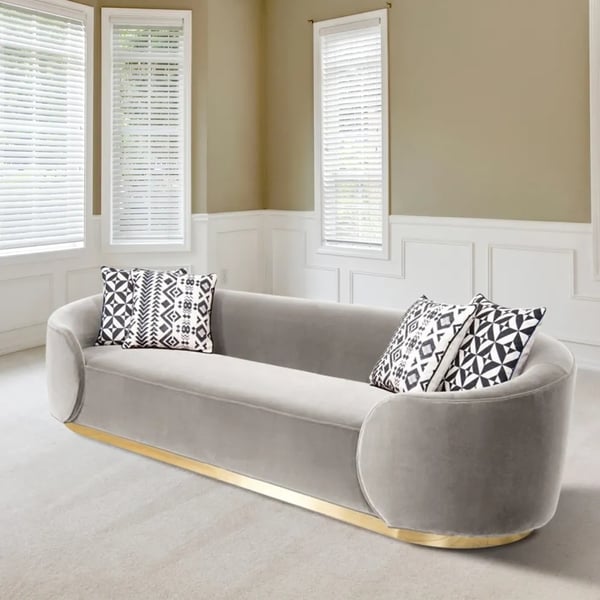 Dimensioni personalizzabili Modern Design Style Divano di velluto Set con copertura di tappezzeria sezionale 0