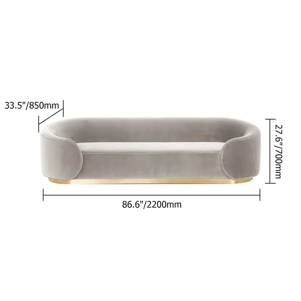Dimensioni personalizzabili Modern Design Style Divano di velluto Set con copertura di tappezzeria sezionale 5