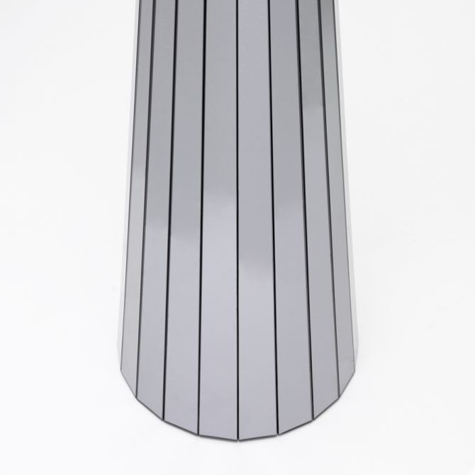 Modern Mirrored Circle Glass Coffee Table per il soggiorno contemporaneo 64x64 9