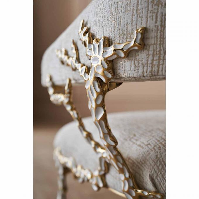Poltrone in pelle di velluto a telaio di metallo Salotto Salotto Soggiorno Poltrone in pelle con accento 7