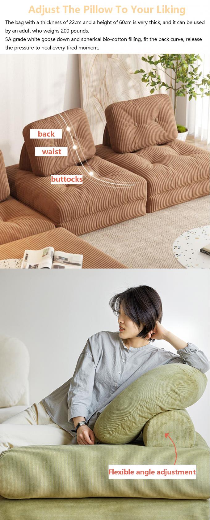 Divano divano divano letto tatami con tessuto di velluto 3