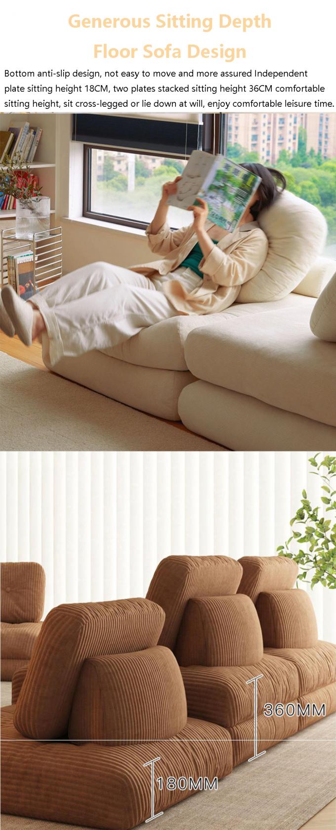 Divano divano divano letto tatami con tessuto di velluto 4