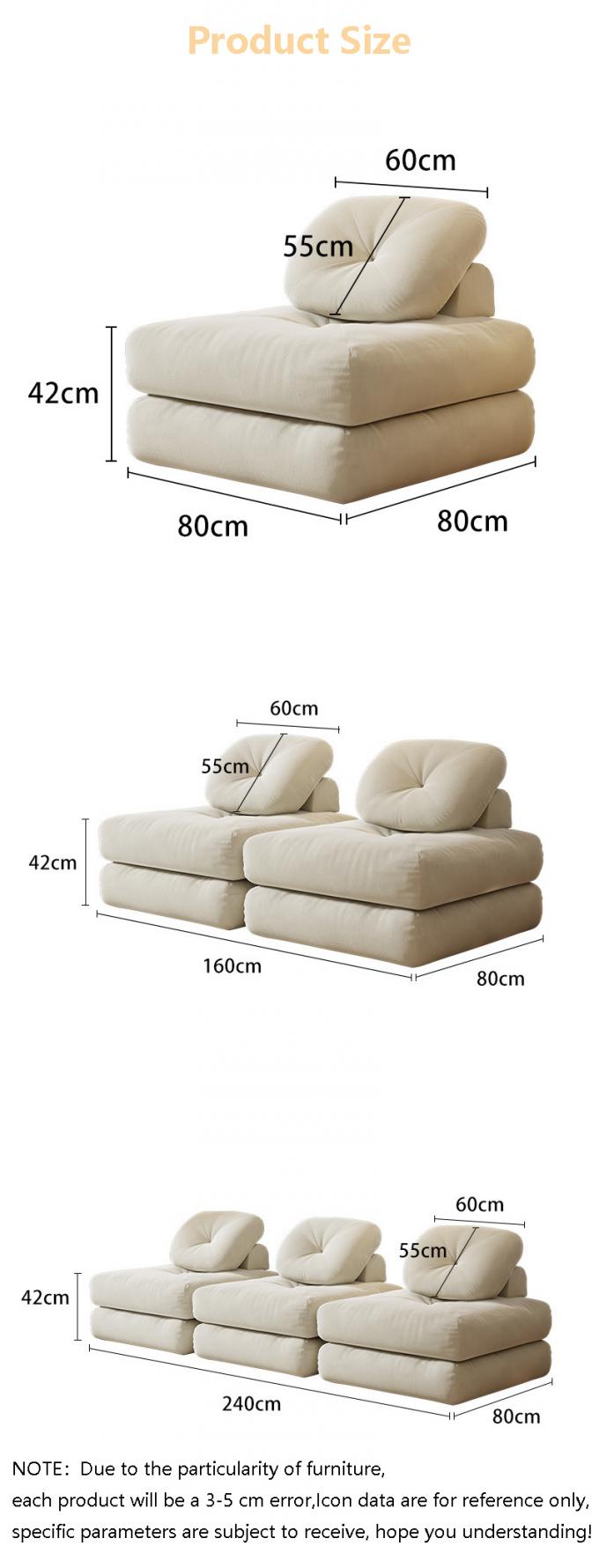 Divano divano divano letto tatami con tessuto di velluto 7