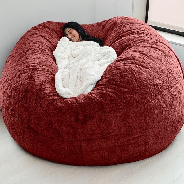 Sedile da salotto da 7 piedi di larghezza, con sacchetto di fagioli gigante. 5