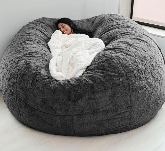 Sedile da salotto da 7 piedi di larghezza, con sacchetto di fagioli gigante. 6