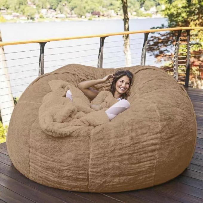 Sedile da salotto da 7 piedi di larghezza, con sacchetto di fagioli gigante. 10