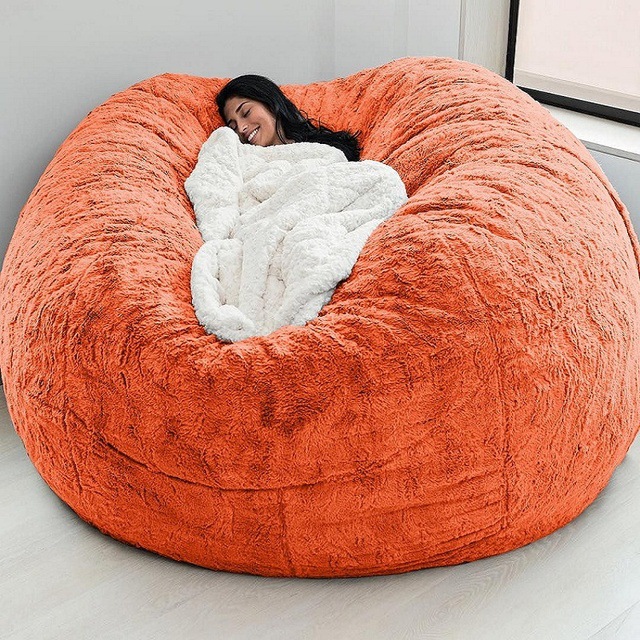 Sedile da salotto da 7 piedi di larghezza, con sacchetto di fagioli gigante. 13