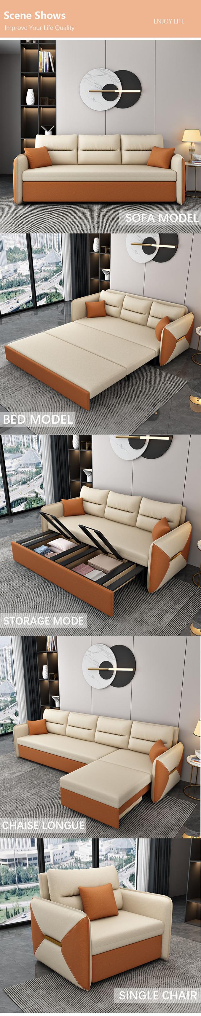 Arredamento del soggiorno Divano cableabile Letto Loveseat Sleeper Copertura in tessuto 5