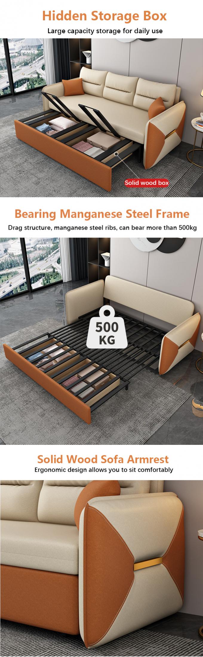 Arredamento del soggiorno Divano cableabile Letto Loveseat Sleeper Copertura in tessuto 6