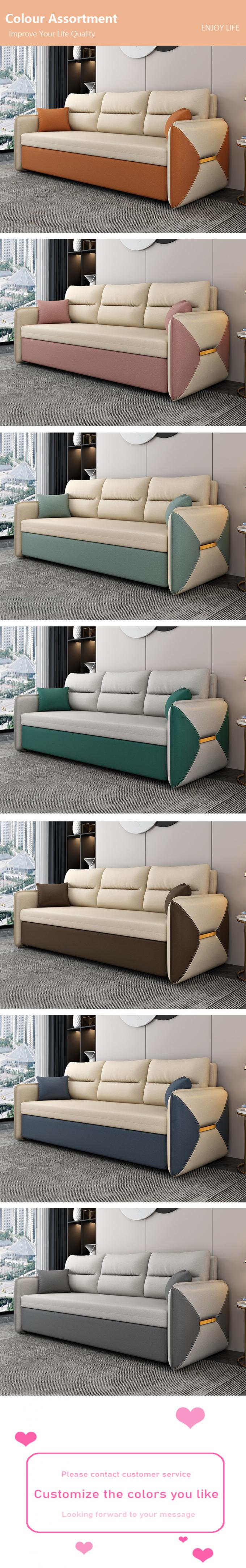 Arredamento del soggiorno Divano cableabile Letto Loveseat Sleeper Copertura in tessuto 8