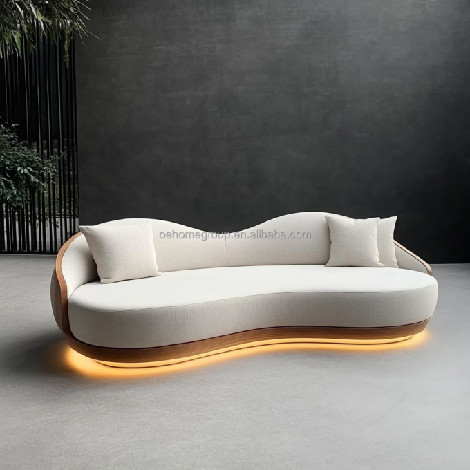 Arredamento del soggiorno Divano di velluto nordico leggero lusso divano a due posti creativo sedia con materiale di rivestimento in tessuto 1