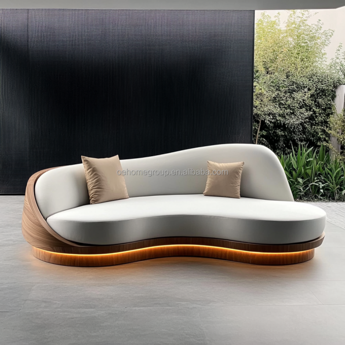 Arredamento del soggiorno Divano di velluto nordico leggero lusso divano a due posti creativo sedia con materiale di rivestimento in tessuto 5