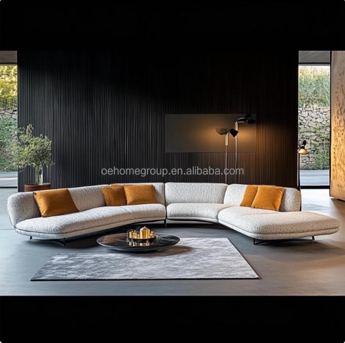 Divano minimalista per soggiorno, design italiano per relax e comfort nel tempo libero 4