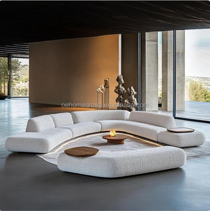 Divano minimalista per soggiorno, design italiano per relax e comfort nel tempo libero 6