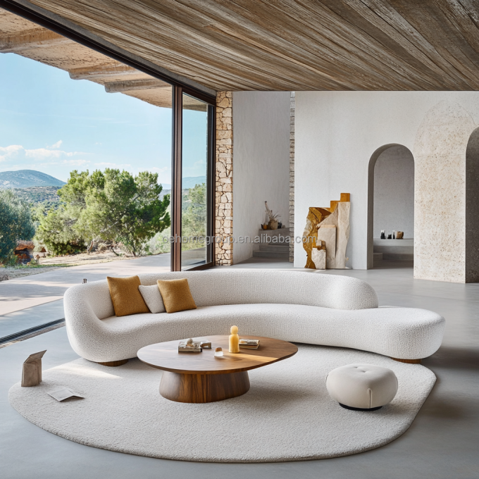 NO Divano sezionale di design moderno gonfiabile con stile angolare e tessuto di velluto modulare curvo 1