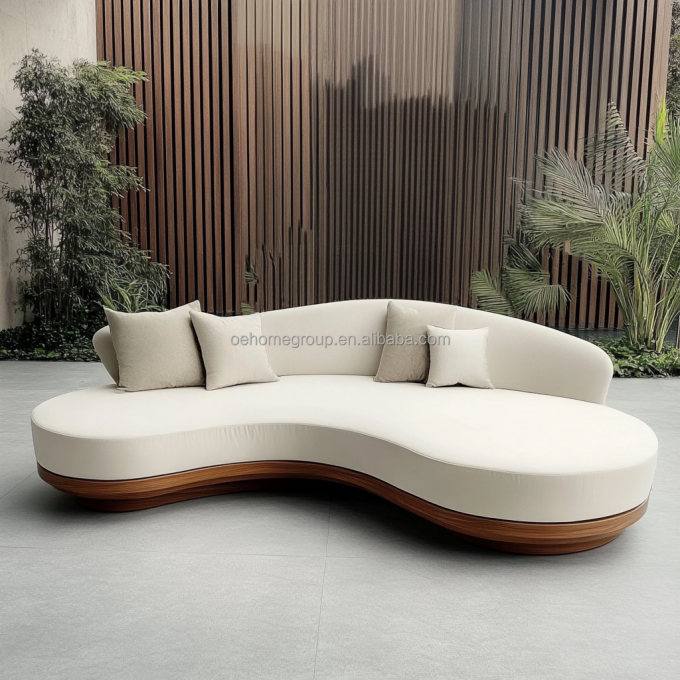 NO Divano sezionale di design moderno gonfiabile con stile angolare e tessuto di velluto modulare curvo 3