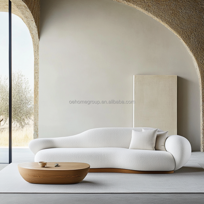 NO Divano sezionale di design moderno gonfiabile con stile angolare e tessuto di velluto modulare curvo 6