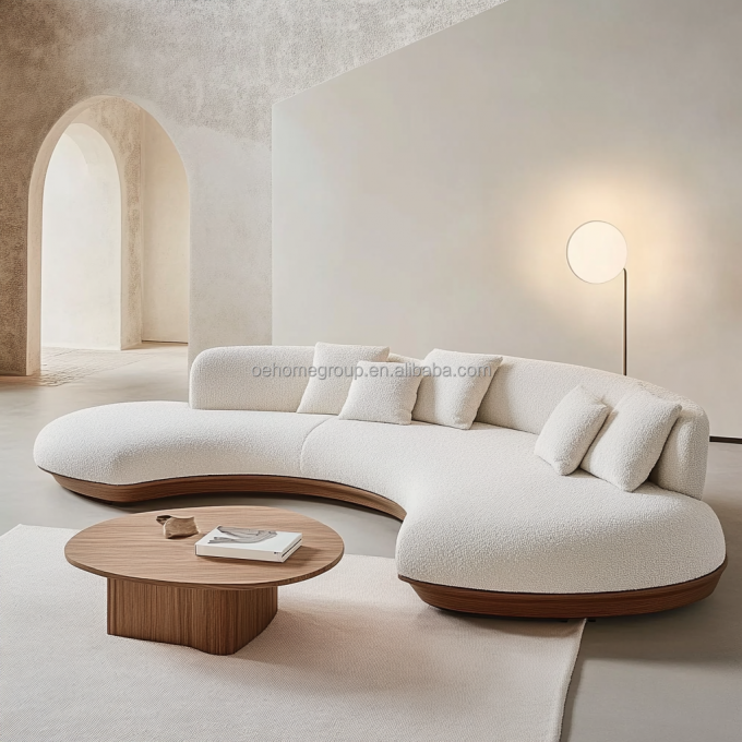 2 Divano a colori di noce in stile Wabi-sabi giapponese per il design del soggiorno moderno e il set di mobili per la casa 5