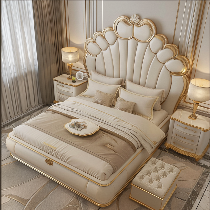 Mobili per camera da letto per la casa, design moderno, letti matrimoniali king size di lusso con dimensioni personalizzate 1