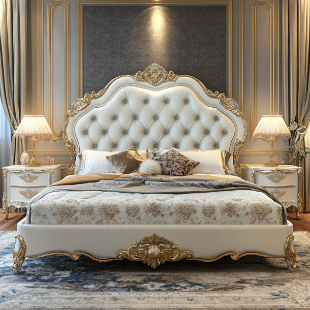 Mobili per camera da letto per la casa, design moderno, letti matrimoniali king size di lusso con dimensioni personalizzate 3