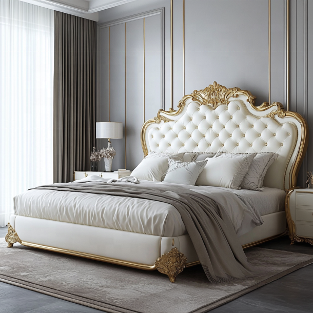 Mobili per camera da letto per la casa, design moderno, letti matrimoniali king size di lusso con dimensioni personalizzate 5