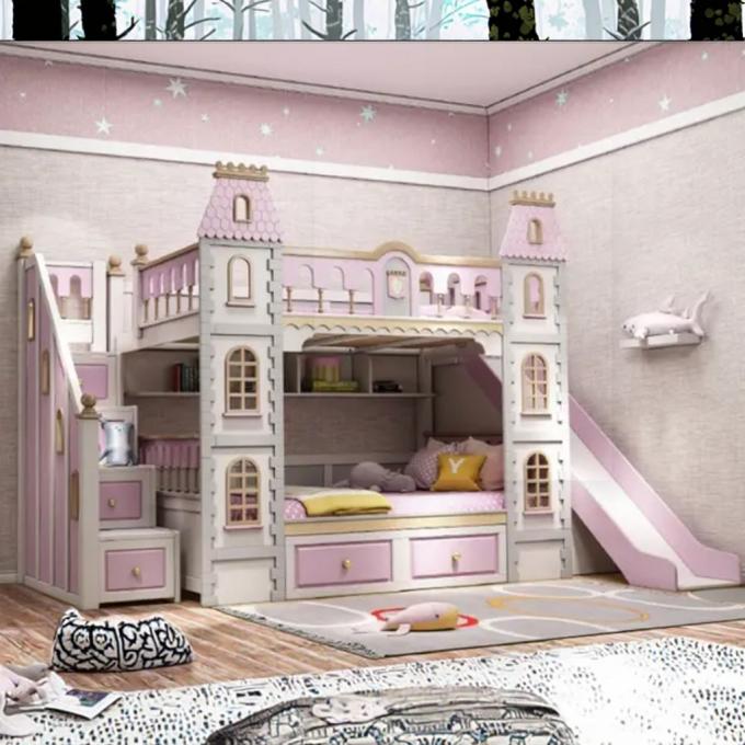Mobili da letto blu da non perdere legno massello e MDF Letto a tappeto per ragazzi in blu 7
