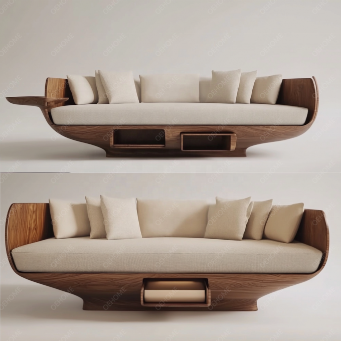 Divano Chesterfield in stile europeo minimalista per soggiorno, moderno, con gambe in legno bianco, set con colore personalizzato e design di lusso 10