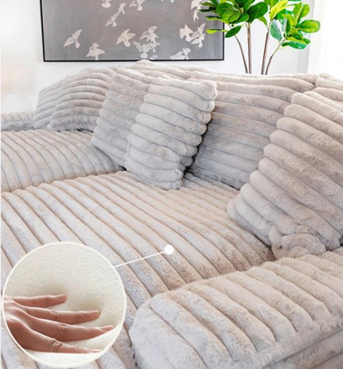 Divano componibile con chaise longue in tessuto di velluto a coste moderno, divano letto per cinema porta a porta per soggiorno contemporaneo 7