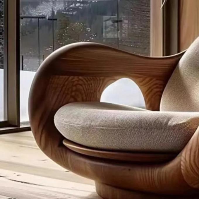 Poltrona Divano Singola in Legno Massello in Stile Italiano Reclinabile Tipo 1 Design Creativo Cabina di Prima Classe Trasformabile 5