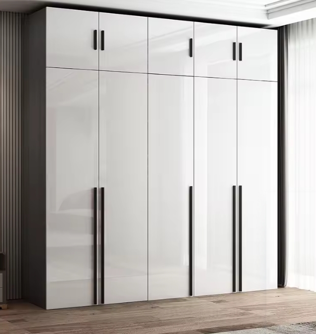 Guardaroba in legno MDF a 2 ante moderno e personalizzato per camera da letto, funzionale ed estensibile 4