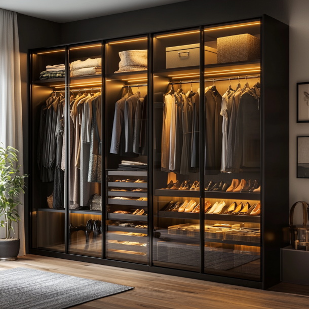 Armadio in legno estensibile per l'arredamento della camera da letto moderna a Foshan 5