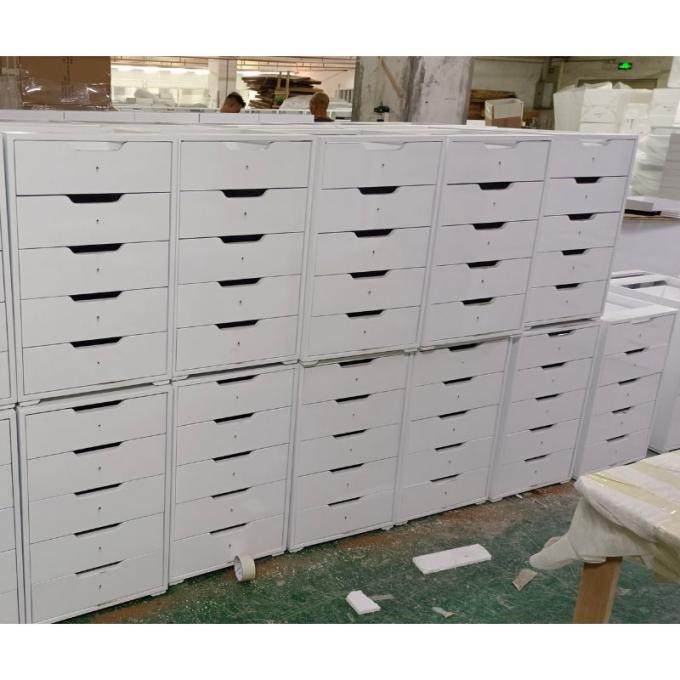 Set di camerino in legno con cassetto e specchio in legno a colori personalizzati 15