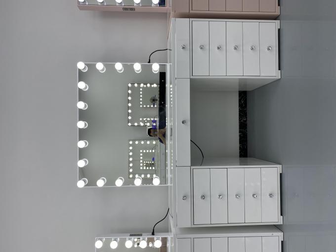Y imballaggio Modern Dressing Table With Light Mirror Camera da letto Vanity Dresser Makeup Desktop Led Mirrors Set cassetti camerieri 2