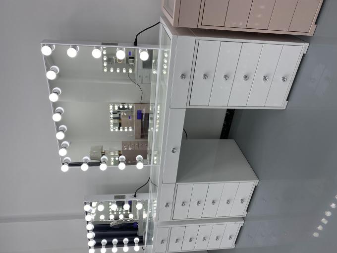 Y imballaggio Modern Dressing Table With Light Mirror Camera da letto Vanity Dresser Makeup Desktop Led Mirrors Set cassetti camerieri 3