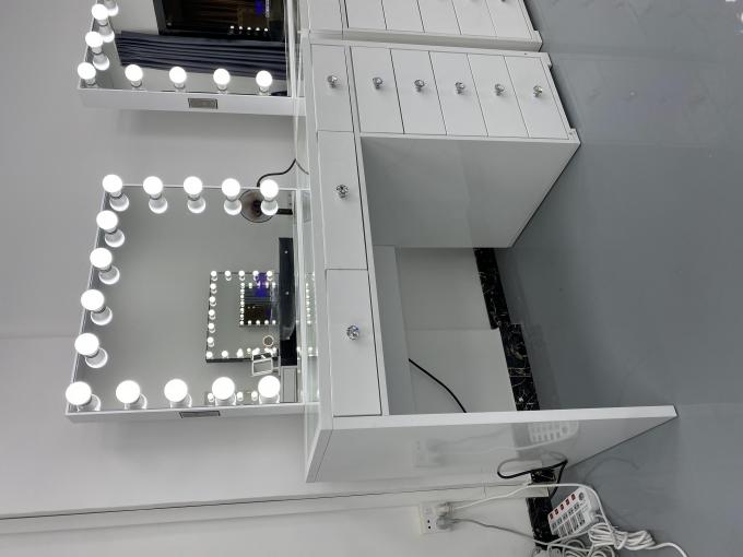 Y imballaggio Modern Dressing Table With Light Mirror Camera da letto Vanity Dresser Makeup Desktop Led Mirrors Set cassetti camerieri 5