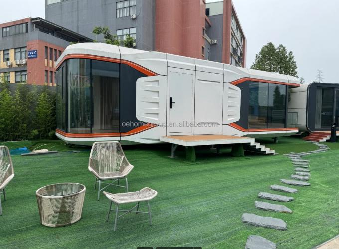 Casa prefabbricata Hotel di lusso Villa modulare 2 camere Case prefabbricate Edificio prefabbricato Capsula spaziale Cabine prefabbricate 21