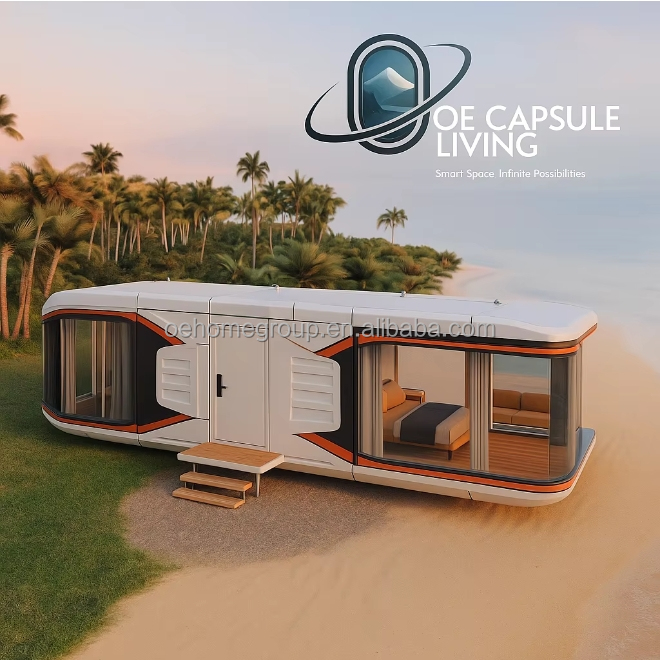 Casa prefabbricata Hotel di lusso Villa modulare 2 camere Case prefabbricate Edificio prefabbricato Capsula spaziale Cabine prefabbricate 2
