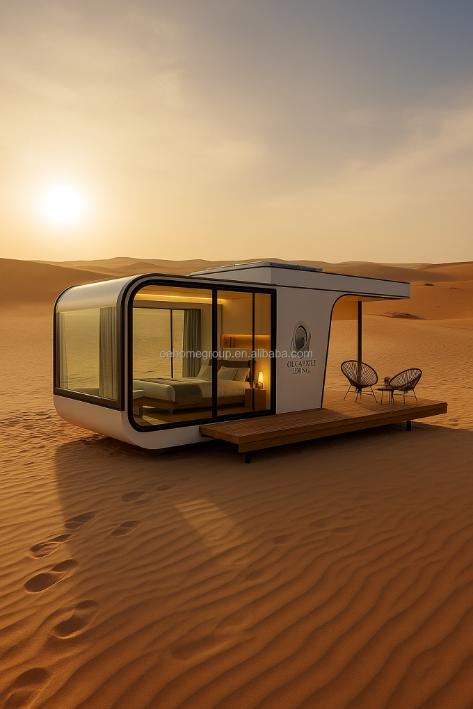Durabile con vari Prefabbricato Container House Piccola portabile Casa Piccola Modulare Casa Campeggio Hotel Capsula Spaziale 4