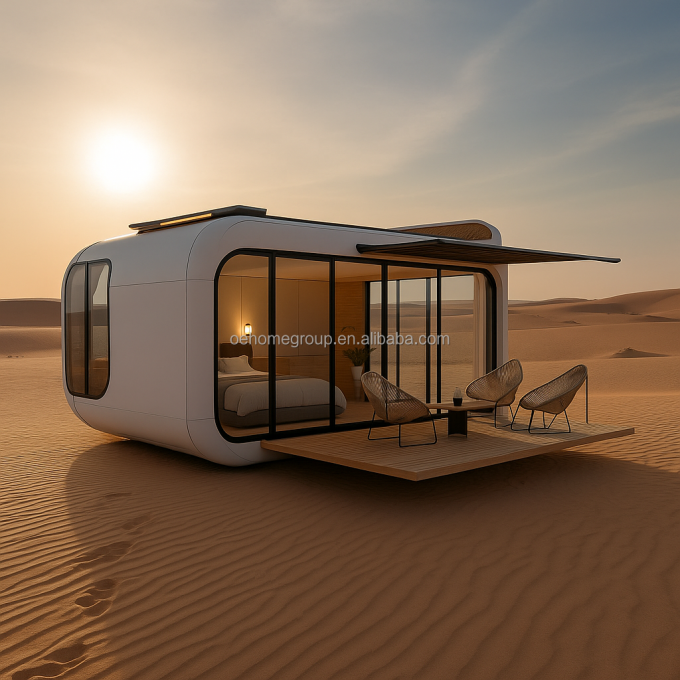 Durabile con vari Prefabbricato Container House Piccola portabile Casa Piccola Modulare Casa Campeggio Hotel Capsula Spaziale 6