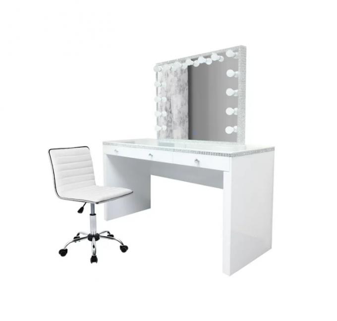 Tavolo da spogliatoio Specchio Maquillatore Tavolo Moderno Camera da letto Stoccaggio Maquillatore Tavolo Vanità 16