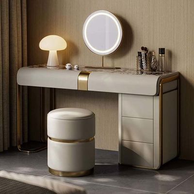 Tavolo da letto set di specchi con luci per camere da letto e vanità cassetti da scrivania Disegni di mobili