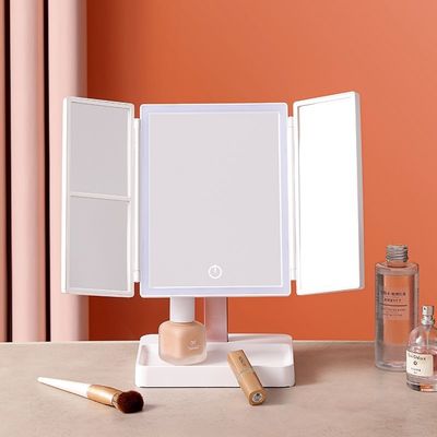 Triplice vanità Luce ingrandimento Specchio Cosmetico ABS Plastica