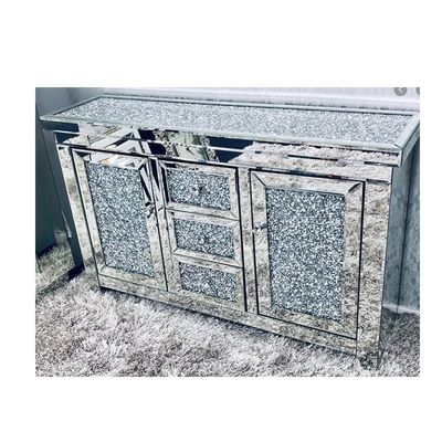 Buffet a specchi di cristallo personalizzato mobili di design moderno per una casa moderna e sofisticata