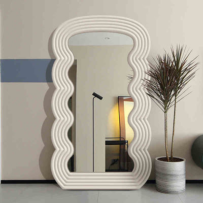 Specchio bianco ondulato 71x32 specchio ad arco per camera da letto e soggiorno