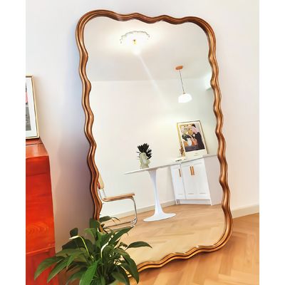 Lunghezza del pavimento personalizzata Specchio da pavimento sovradimensionato Cornice in legno 71x32