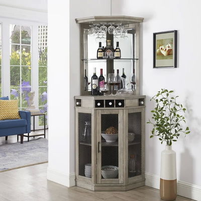 Cassa di legno angolo bar da vino scaffale per armadieni Arredamento domestico