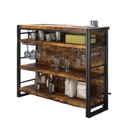 Gabinetto in stile di design moderno per l'esposizione di vino e liquori nell'organizzazione del salotto