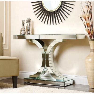 Accent Crystal Mirrored Console Table Hotel Arredamento per ingresso