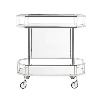 Cattura di nozze bar minimalista carrello di servizio metallo vetro carro di servizio di tè vino