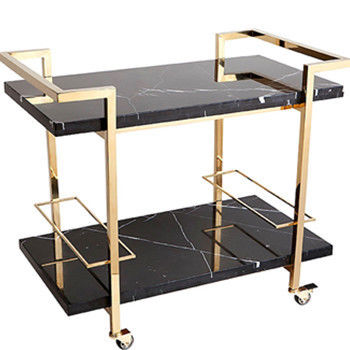 Marble Top Drinks Trolley Black Trolley Rattan Bar Cart